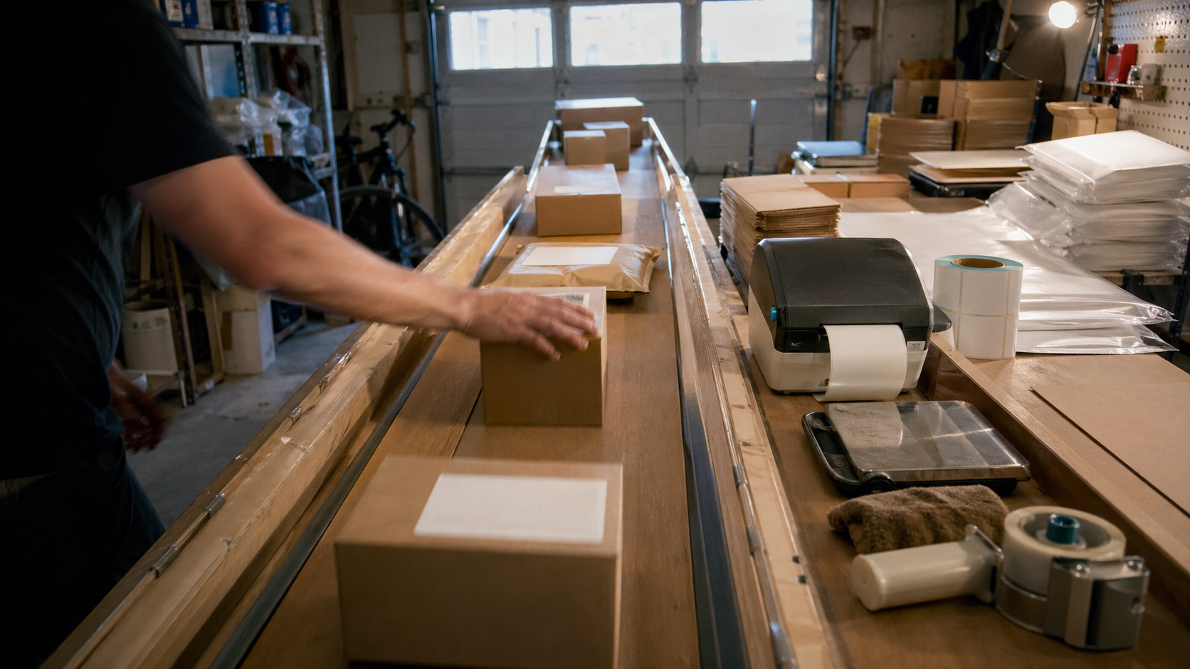 Magento shipping automation candid lifestyle scene