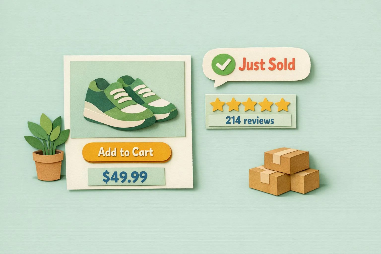 Magento social proof editorial hero