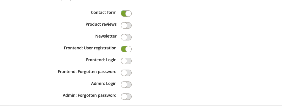 Protect Specific Sections config