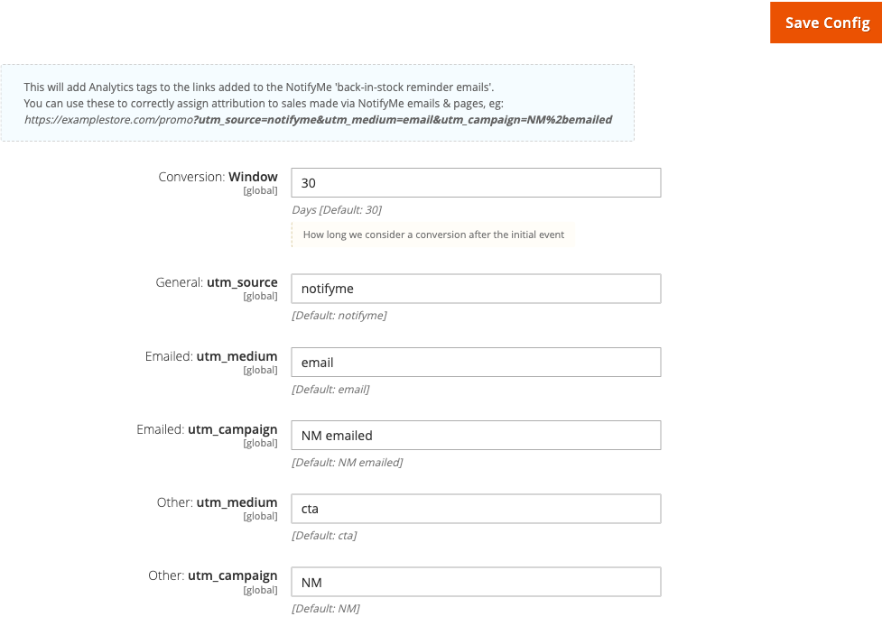 Google Analytics UTM configuration