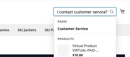 Question-style search with the matching help page shown first