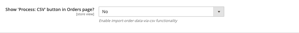 Process: CSV configuration