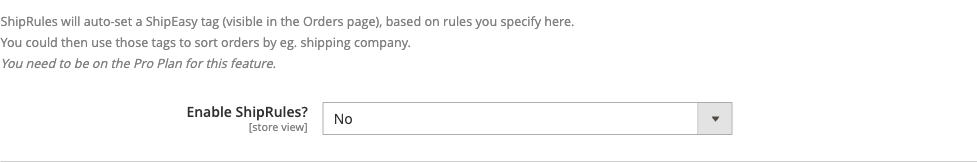 ShipRules configuration