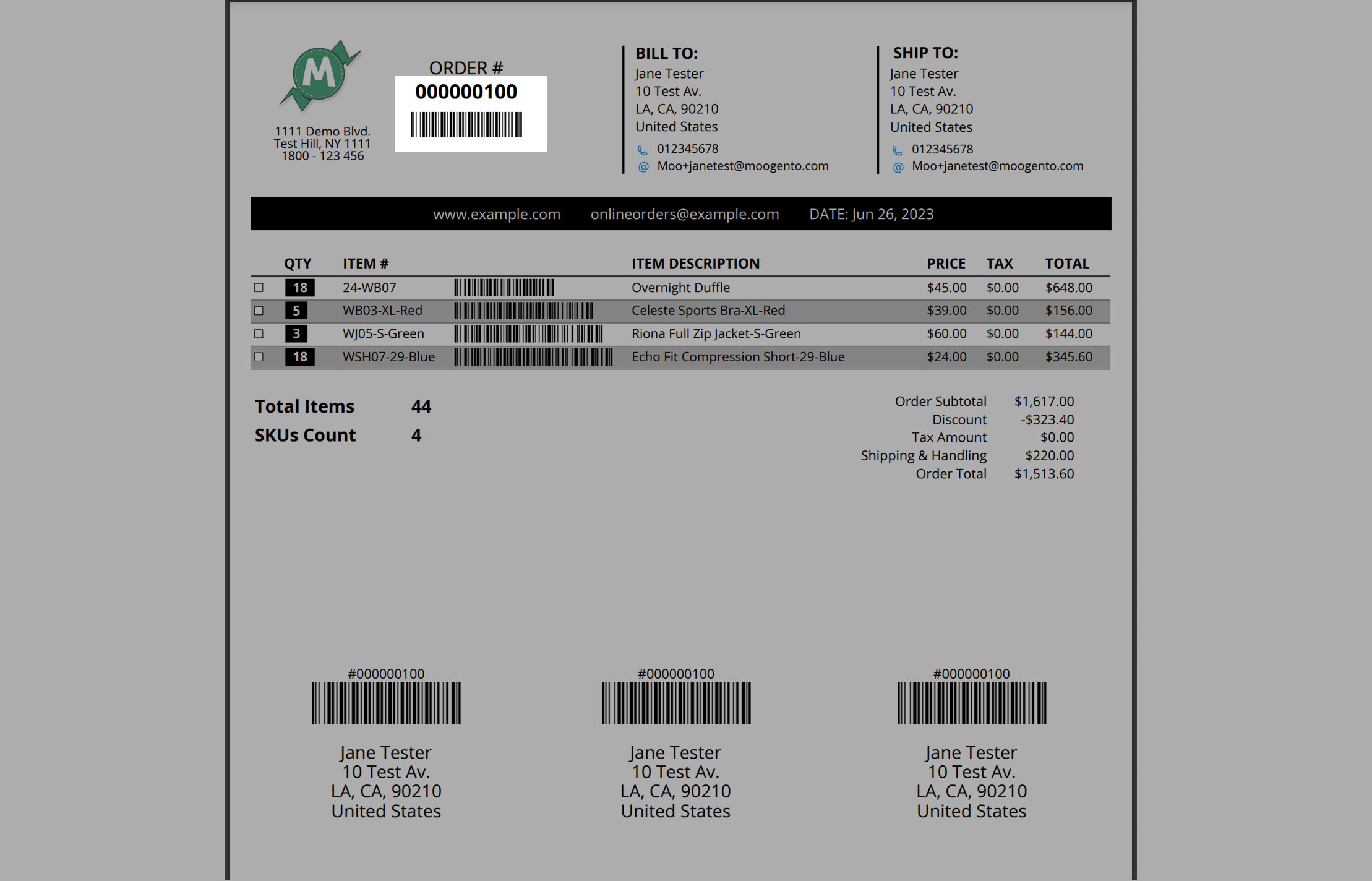 barcode invoices