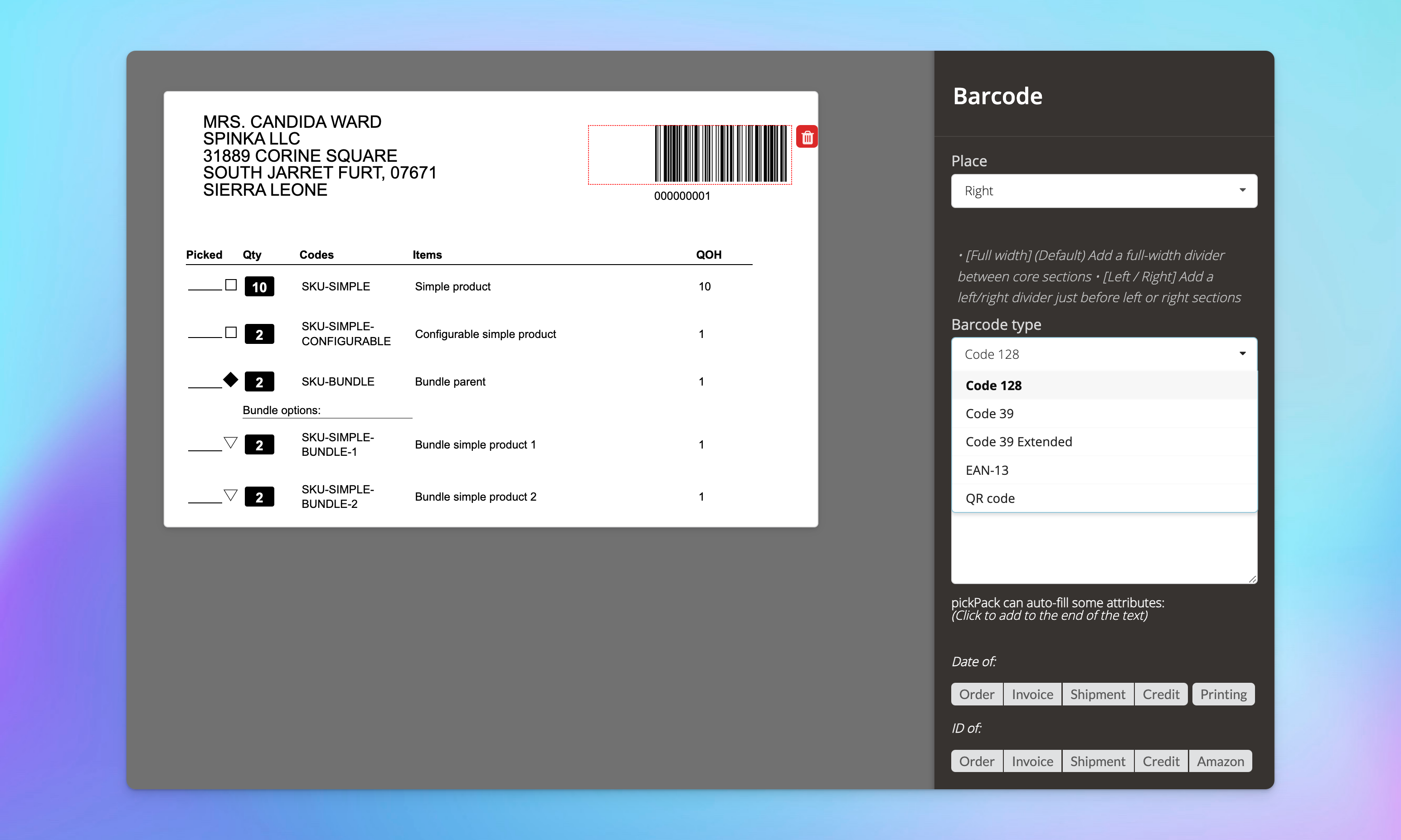 pickpack barcode scanners