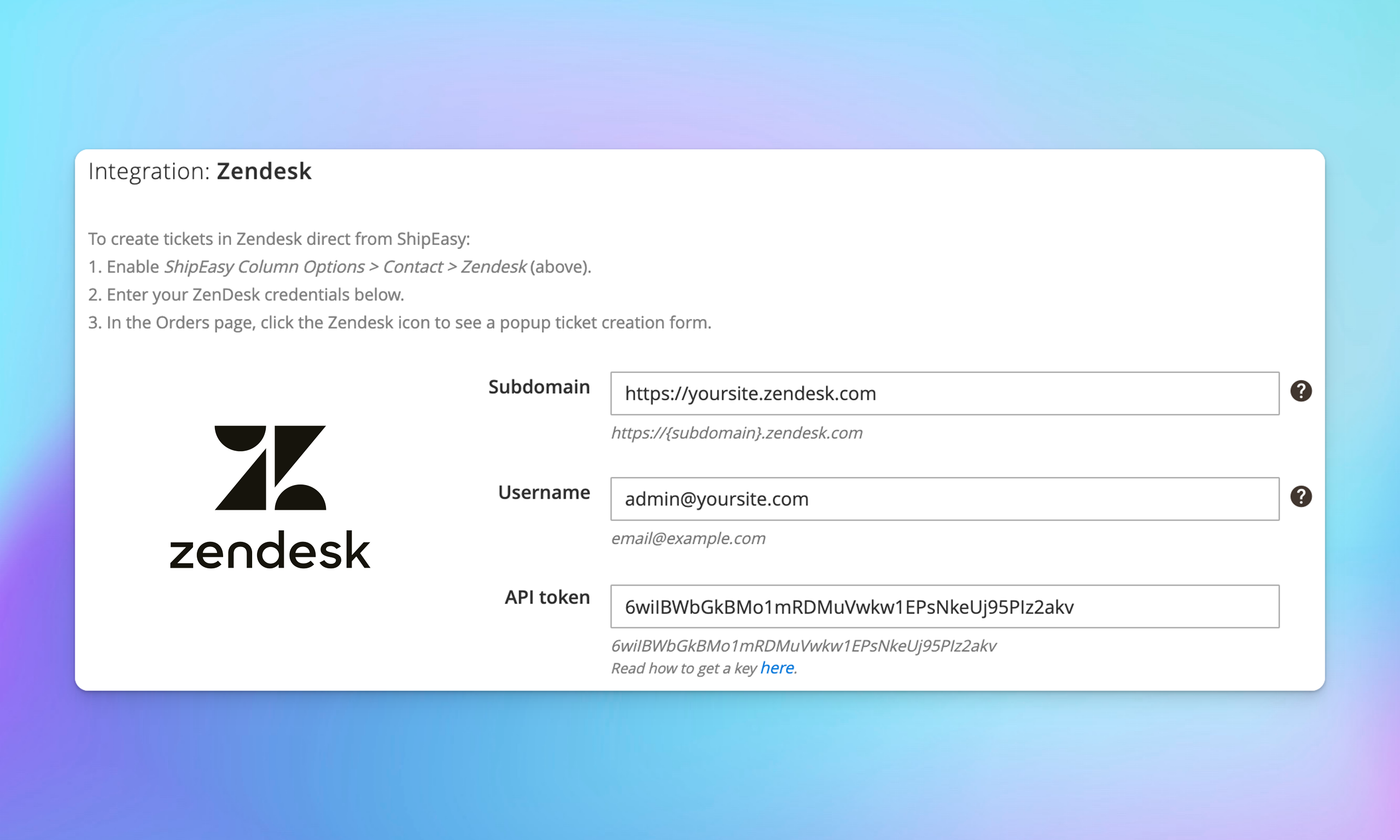 shipeasy zendesk integration