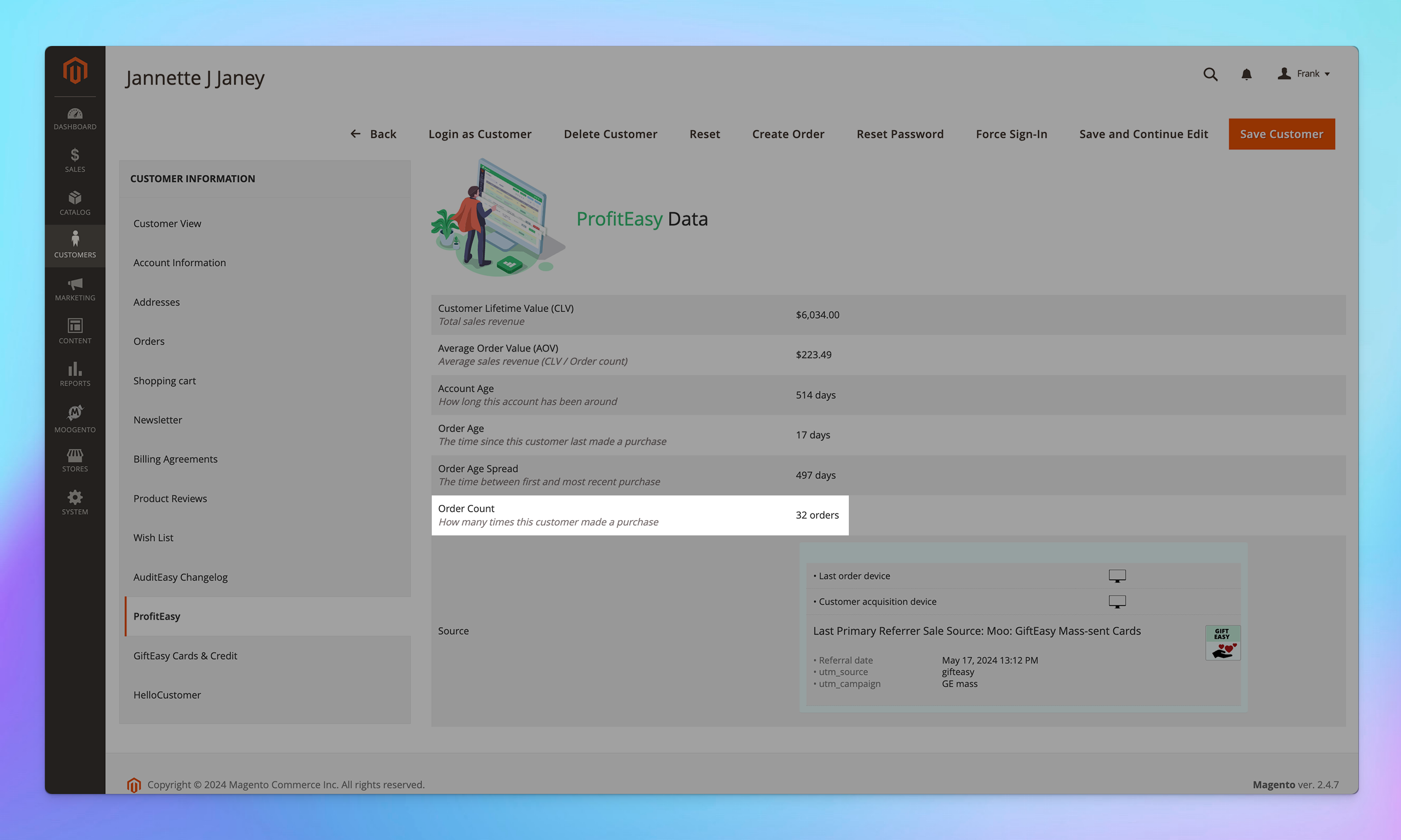 profiteasy-order-count