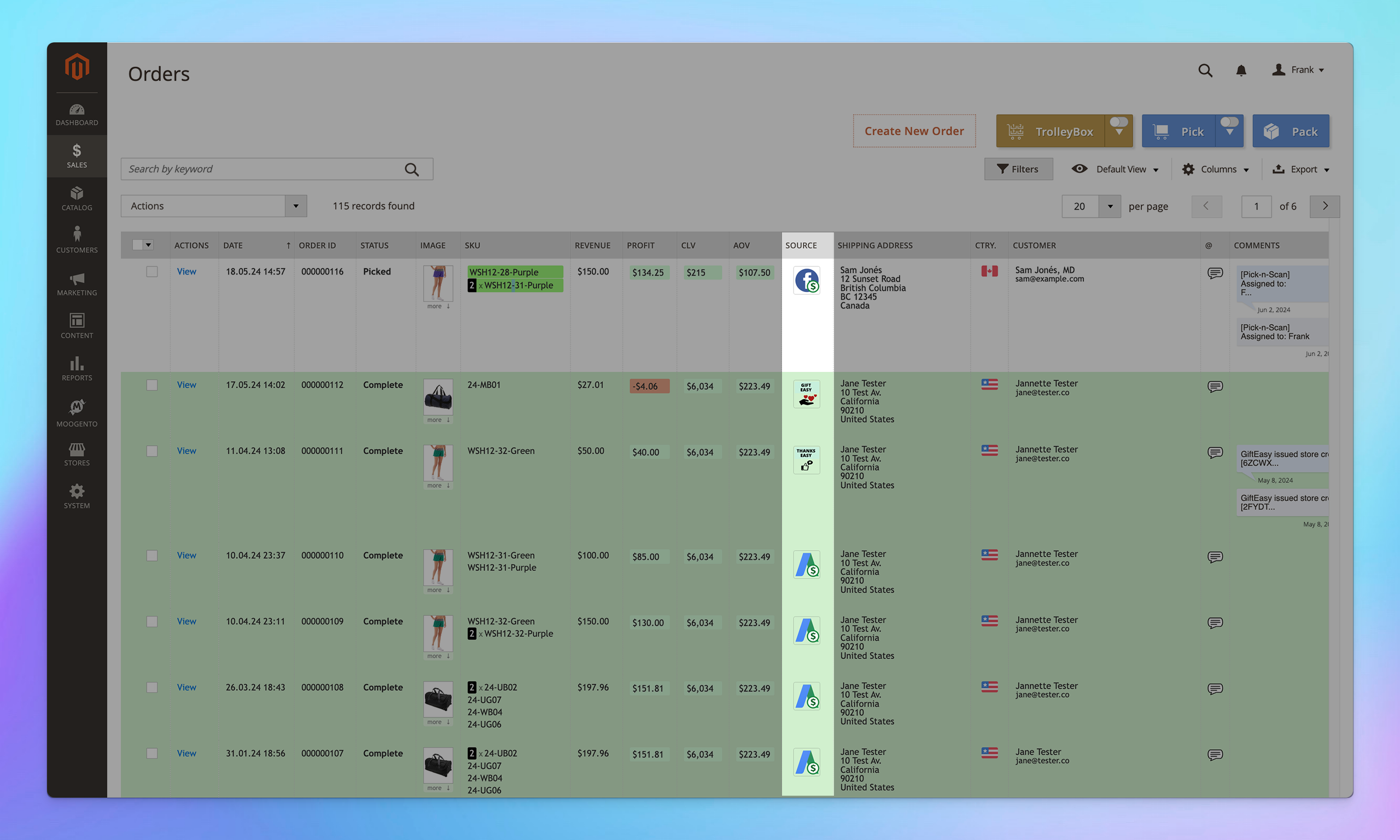 profiteasy-order-referral-source