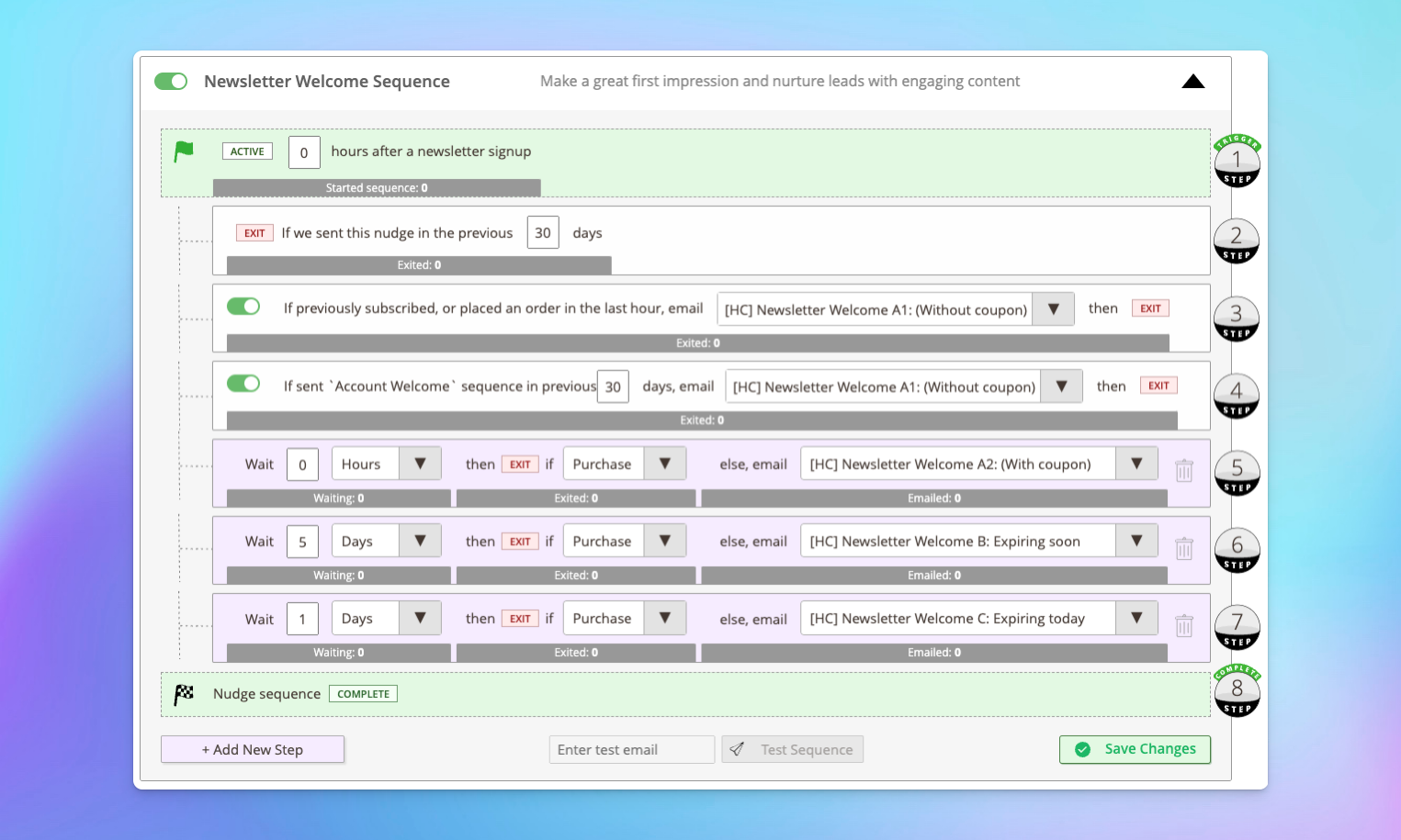 newsletter welcome sequences