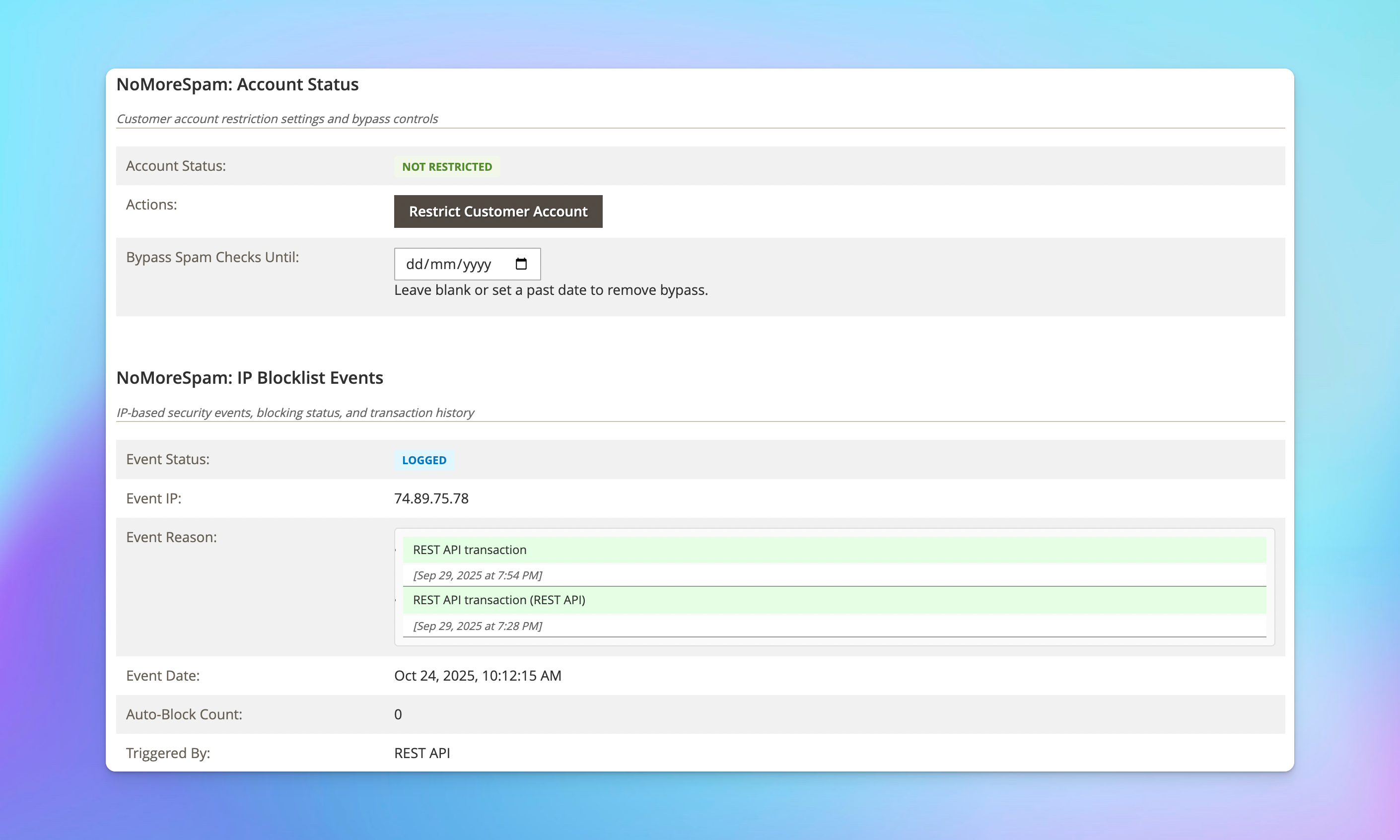 customer-account-restriction-management