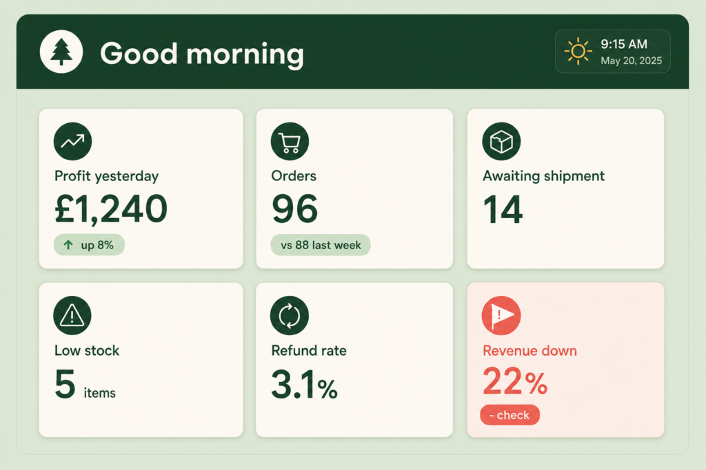 Magento Dashboard Design: What to Check Every Morning